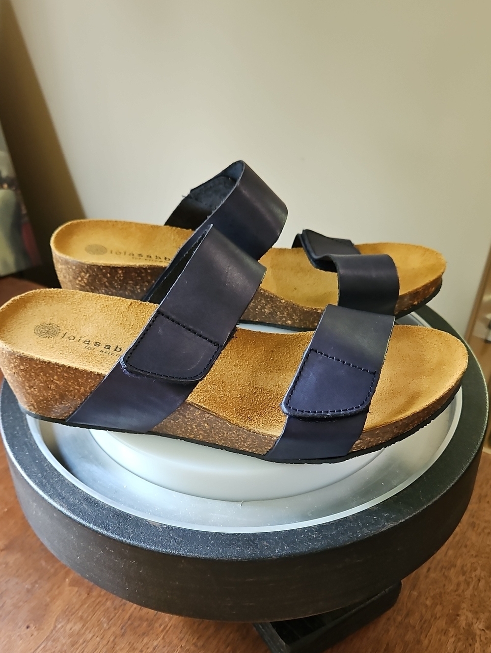 Women's Double-Strap Slide Sandals - Navy